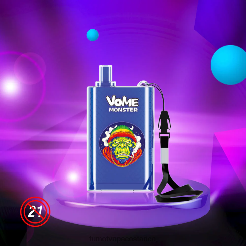 Fumot Vape Flavors - Fumot Vome Monster Dispositivo de vapeo desechable 10000 - 20 ml (1 pieza) P8Z6F6429 hielo de uva