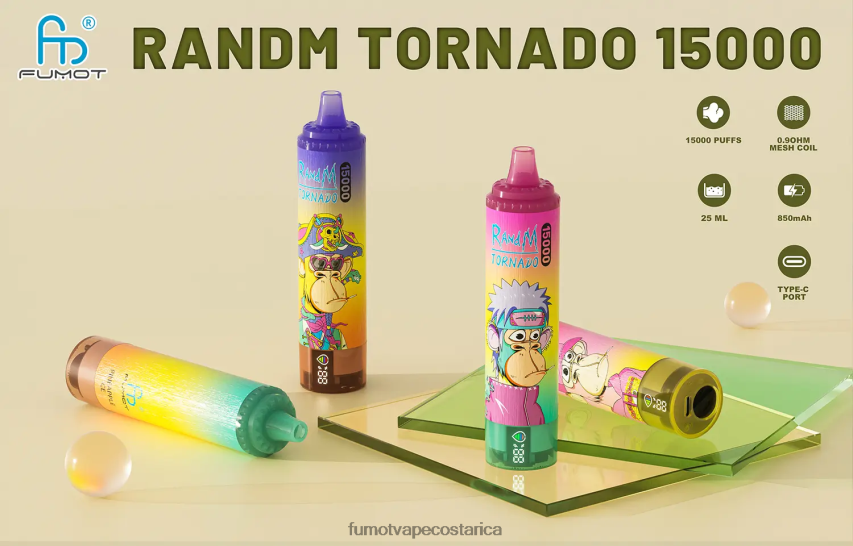 Fumot Disposable Vape - Fumot Tornado 15000 vaporizador desechable 25ml (1 pieza) P8Z6F6165 granada de arándanos