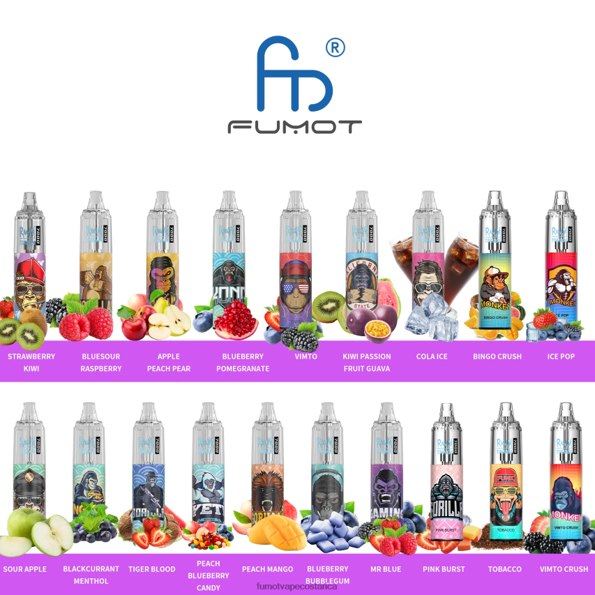 Fumot Disposable Vape - Fumot Tornado Pluma vaporizador desechable 0% 7000 14 ml (1 pieza) P8Z6F6515 algodón de azúcar