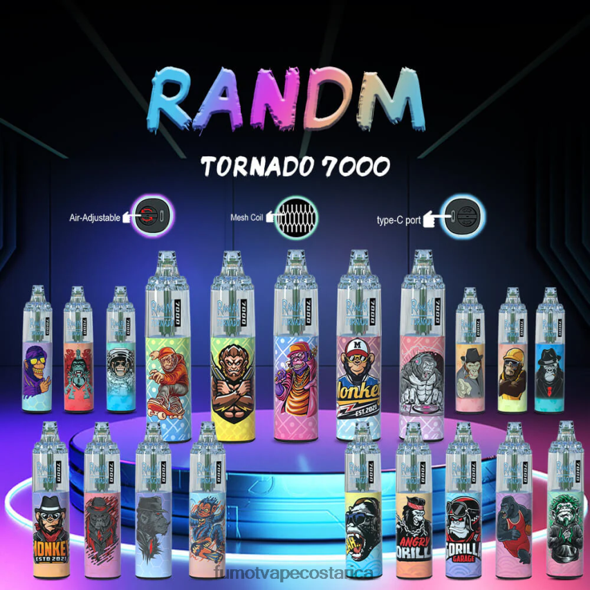 Fumot Store - Fumot Tornado Pluma vaporizador desechable 7000 de 14 ml (1 pieza) P8Z6F6106 hielo de mandarina